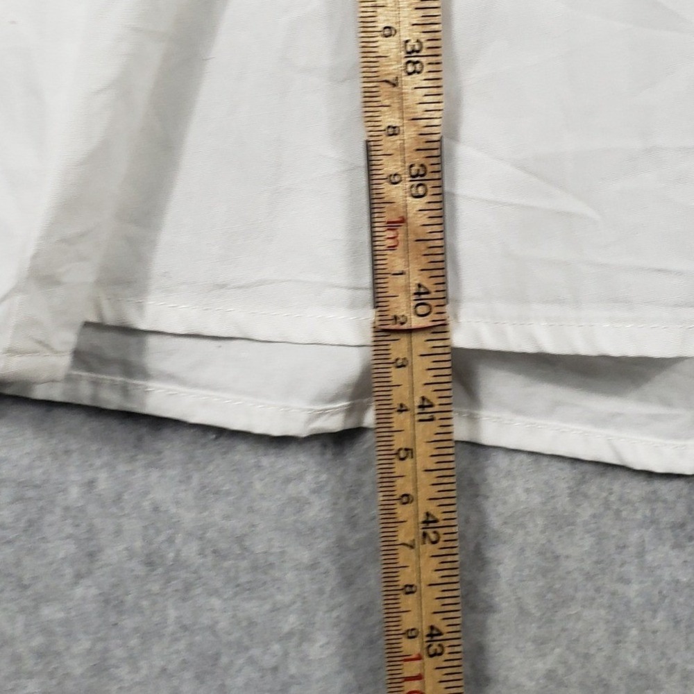 A New Day Women's White Square Neck Button Front Midi Dress w/ Belt SZ 8 Pockets - Picture 10 of 10
